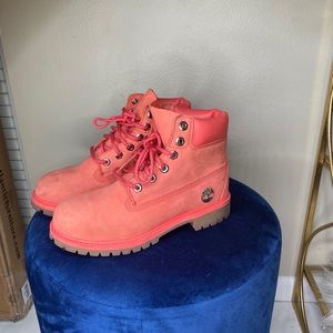 ✨Neon orange Timberlands